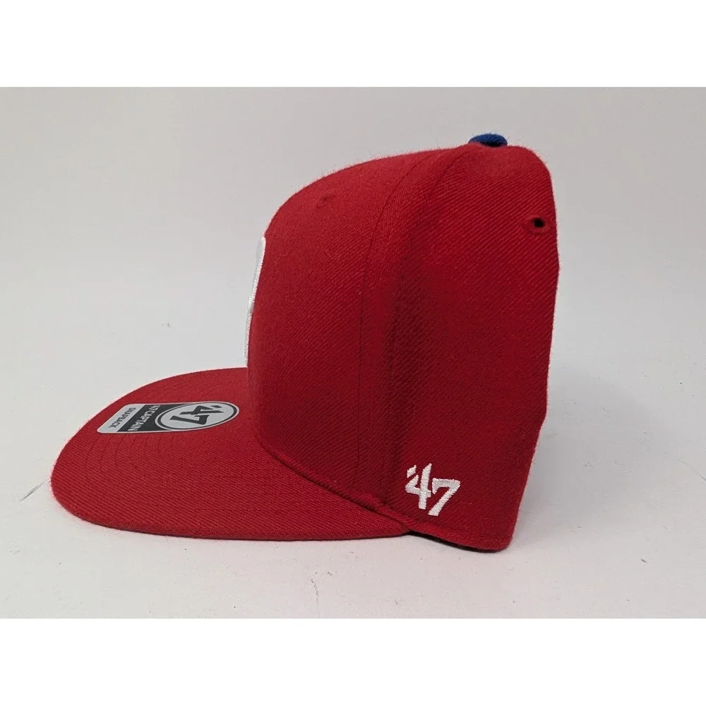 Philadelphia Phillies Hat Cap Snap Back Mens One Size Red MLB Baseball '47